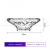 Engraved Crystal Glass Fruit Plate Square Fruit Bowl Fruit Bucket