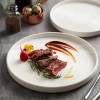 Nordic Ceramic Dinnerware Weiss Series White Plate With Edge