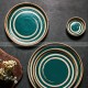 Retro Western Style Ceramic Dinner Plate Set - Creative Dining Table Essentials (8" and 10")