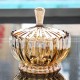 European Elegance: Modern Luxury Crystal Glass Candy Jar with Fruit Plate