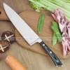 Stainless Steel 8'' Chef's Knife with Japanese-Inspired Design and Ergonomic Wooden Handle