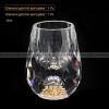 Golden Elegance: Crystal Glass Wine Dispenser Set with Gold Foil Wine Cups