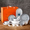 Japanese Retro Underglaze 22-Piece Tableware Dinnerware Set