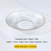 Nordic Elegance Crystal Glass Golden-rim Fruit Bowl and Salad Plate