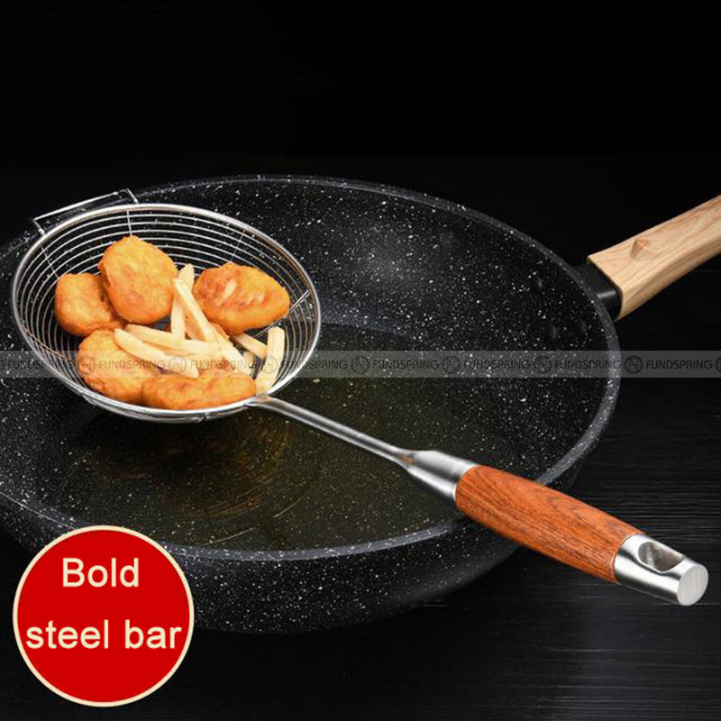 Stainless Steel Mesh Strainer Colander Noodle Basket Kitchen Utensil