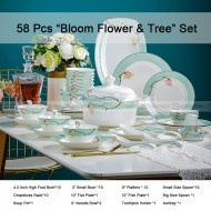 Bloom Flower & Tree Tableware Set Ceramic Dinnerware Set 48-Piece Bloom Flower & Tree Tableware Set Ceramic Dinnerware Set 48-Piece