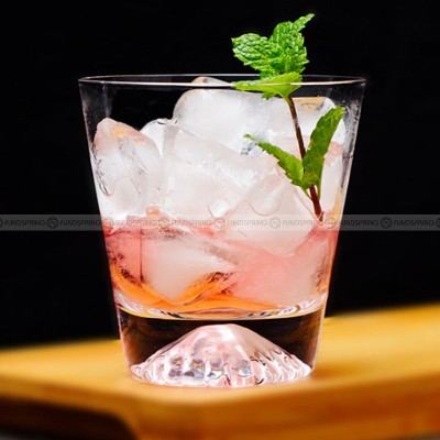 Mount Fuji Cup Iceberg Mug Lead-free Glass Snow Mountain Whiskey Cup 300ml Mount Fuji Cup Iceberg Mug Lead-free Glass Snow Mountain Whiskey Cup 300ml