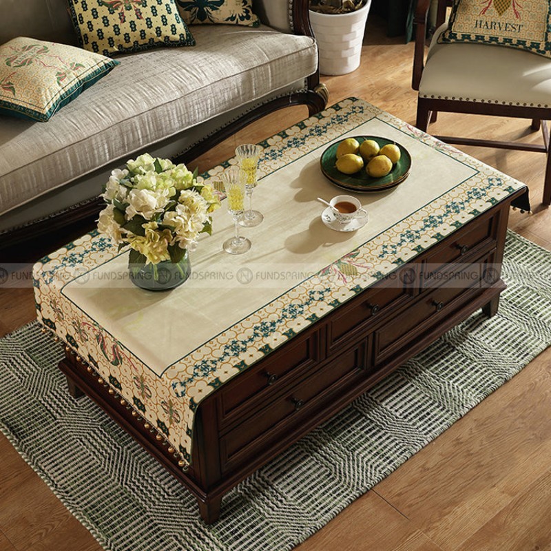Lucky Autumn Tablecloth Table Cover Pastoral Decorative Desk Mat