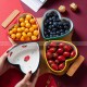Ceramic Storage Box Snack Tray Heart-shape Strawberry Set Of 4