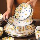 Little Yellow Flowers Dinnerware Set Ceramic Tableware Combination
