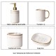 Gilt Edging Bathroom Set White Ceramic Wash Set Soap Box Liquid Bottle