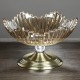 Regal Elegance: European Crystal Glass High-Footed Fruit Bowl, Candy Pot, and Snack Plate
