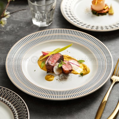 Weiss Series Straw Hat Dish Restaurant Dinnerware Shallow Plate Weiss Series Straw Hat Dish Restaurant Dinnerware Shallow Plate