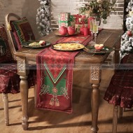Christmas Table Runner New Year Decorative Red Velvet Cabinet Towel Christmas Table Runner New Year Decorative Red Velvet Cabinet Towel
