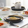 Simplicity Ceramic Tableware Black White With Gold Rim Plates Bowls