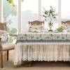 Suzdar Tablecloth Lace Stitching Edge Table Cover Waterproof Cloth