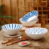 Japanese Elegance: Ceramic Hat-Shaped Rice Bowl - 8 Inches