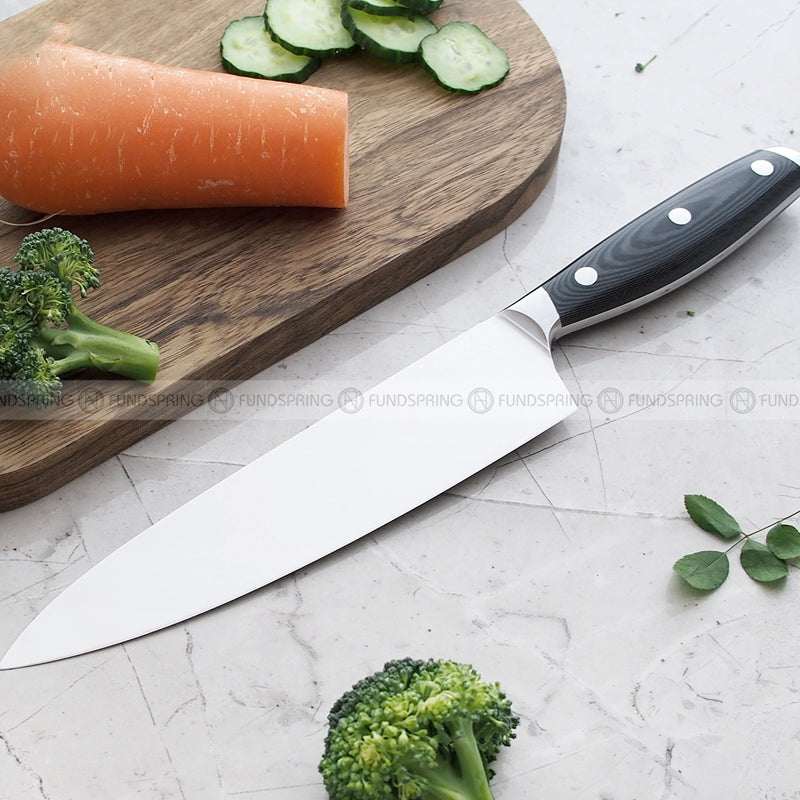 8-Inch Kitchen Knife Stainless Steel Kitchen Knife Mirror Light Blade