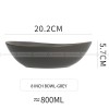 Japanese Ceramic Tableware Irregular Matte Ramen Bowl Deep Salad Plate