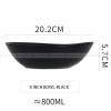 Japanese Ceramic Tableware Irregular Matte Ramen Bowl Deep Salad Plate