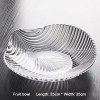 Leaf Pattern Crystal Glass Bowl And Plate Fruit Bucket Salad Bowl