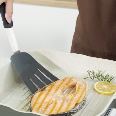Versatile Silicone Kitchen Utensil Set: Scraper, Spatula, Tong, and Slotted Turner Versatile Silicone Kitchen Utensil Set: Scraper, Spatula, Tong, and Slotted Turner