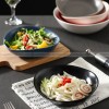 Japanese Ceramic Tableware Irregular Matte Ramen Bowl Deep Salad Plate