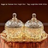 Glass Elegance Candy Jar Trio: Set of 3 Creative Storage Boxes with Lids