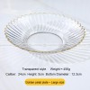 Nordic Elegance Crystal Glass Golden-rim Fruit Bowl and Salad Plate