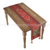 Christmas Table Runner New Year Decorative Red Velvet Cabinet Towel