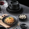 Frosted Tableware Black Ceramic Dinnerware Untensils Bowls Plates