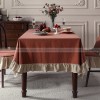 Combe Tablecloth Vintage Farmhouse Table Cover Lotus Leaf  Tablecloth