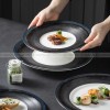 Nordic Dinnerware Weiss Series Ceramic Navy/Black/White Dinner Plate