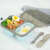 Silicone Compartments Lunch Box Foldable Portable Crisper Sealed Box