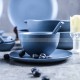 Nordic Matt Blue Tableware Ceramic Dinnerware Round and Irregular Plate