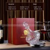 Gyro Decanter with Lid Crystal Glass Rotating Tumbler Decanter Wine Bottle