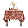 Janissa Tablecloth Red New Year Decorative Table Cloth Waterproof Velvet Cover