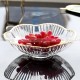 Elegant Glass Fruit Bowl Set with Minimalist Design and Golden Rim