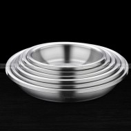 304 Stainless Steel Deep Dish Thickened Round Dinner Plate Soup Plate 304 Stainless Steel Deep Dish Thickened Round Dinner Plate Soup Plate