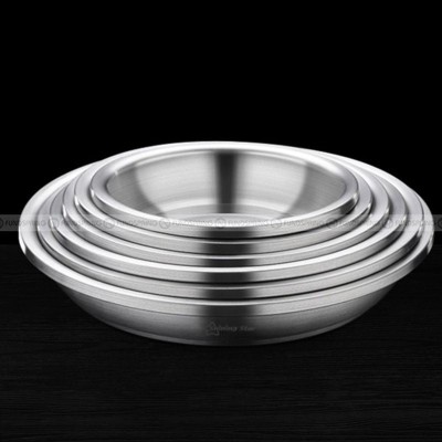 304 Stainless Steel Deep Dish Thickened Round Dinner Plate Soup Plate 304 Stainless Steel Deep Dish Thickened Round Dinner Plate Soup Plate