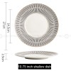 Nordic White-grey-gold Dinner Plate Weiss Series Ceramic Electroplating Shallow Plate