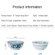 Japanese Blue and White Ceramic Soup Bowl Underglazed 8" Set of 2