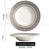 Nordic Straw Hat Plate Weiss Series Ceramic Soup Plate Shallow Bowl White/Grey/Gold 11"