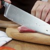 Stainless Steel 8'' Chef's Knife with Japanese-Inspired Design and Ergonomic Wooden Handle