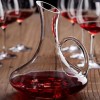 Bevel Wine Decanter Crystal Glass Quick Decanter with Handle Whisky Bottle