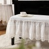 Neumann Lace Embroidered White Lace Dust Cover Decorative Piano/Bench Cover