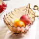 Large Size Fruit Punch Bowl Glass Serving Bowl Creative Feather Design Fruit Pot