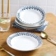 Japanese Blue Series Tableware Ceramic Dinnerware Dinning Plates 8''