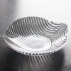 Leaf Pattern Crystal Glass Bowl And Plate Fruit Bucket Salad Bowl