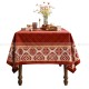 Janissa Tablecloth Velvet Cover Red New Year Decorative Table Cloth